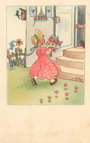 Fantasy Drawn children artist LIESEL LAUTERBORN Post card