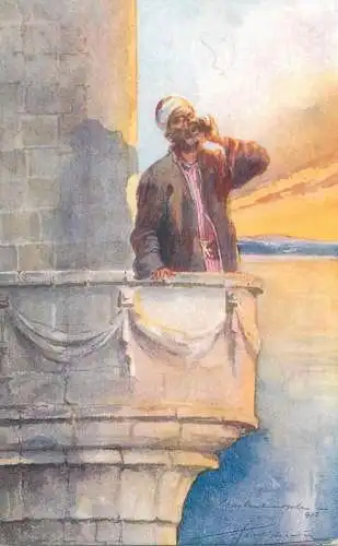 Turkey Turquie - Constantinople - La priere du muezzin