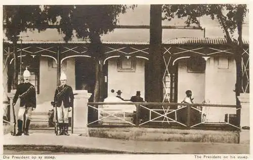 Transvaal museum the President on his stoep postcard