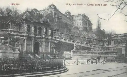 Europe Hungary Budapest Kiralyi var bazar Konigl Burg bazar postcard