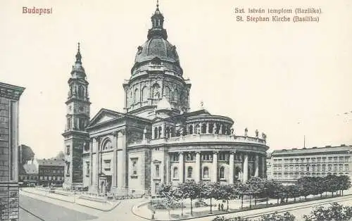 Europe Hungary Budapest St. Stephen church basilica postcard