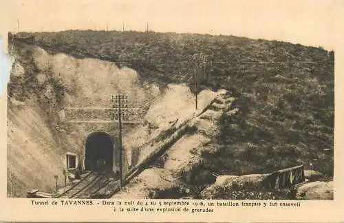 Military Tunnel de Tavannes Great War WW1 1916 postcard