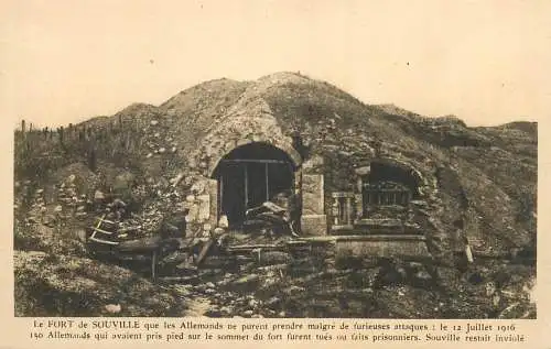 Military Fort de Souville Great War WW11916 postcard