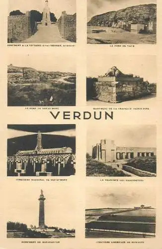 Military Verdun Great War WW1 multi view postcard