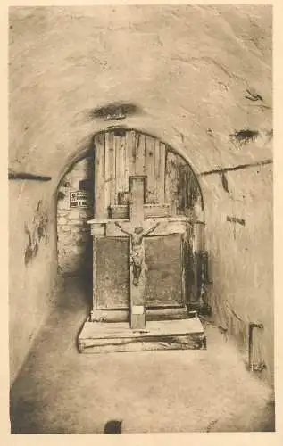 Military Fort de Vaux WW1 la chapelle dans une galerie du Fort postcard