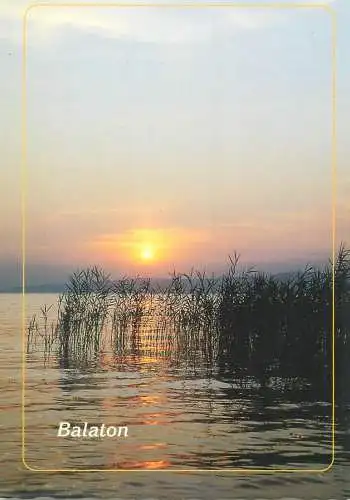 Europe Hungary Balaton lake view postcard