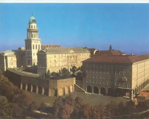 Europe Hungary Budapest Buda castle back entrance bell tower postcard
