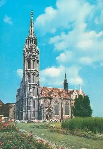 Europe Hungary Budapest Matthias church 1968 postcard