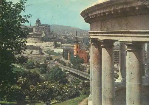 Europe Hungary Budapest view of Buda castle 1960 postcard