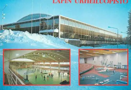 Europe Finland Lapin Urheilupuisto sport scenes postcard