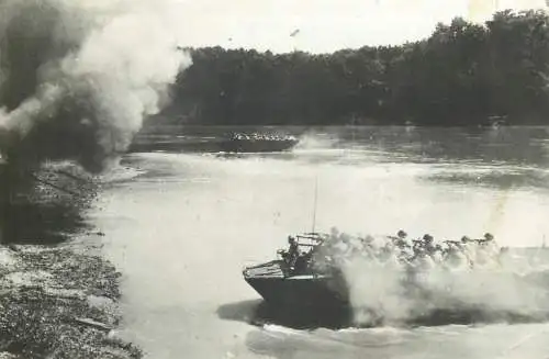 Romanian army military drill on water