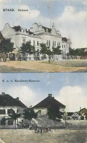 CZECH REPUBLIC Stod Staab rathaus K.u.k. Kavallerie-Kaserne 1918
