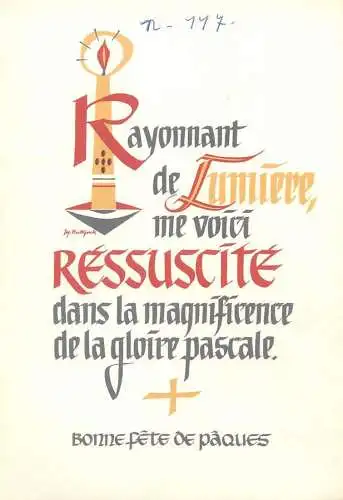 Religion Easter Lumiere Ressuscite Christianity beliefs postcard