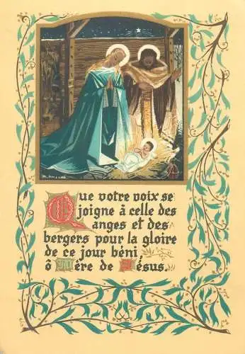 Religion Nativity scene Christianity beliefs Holy Family postcard