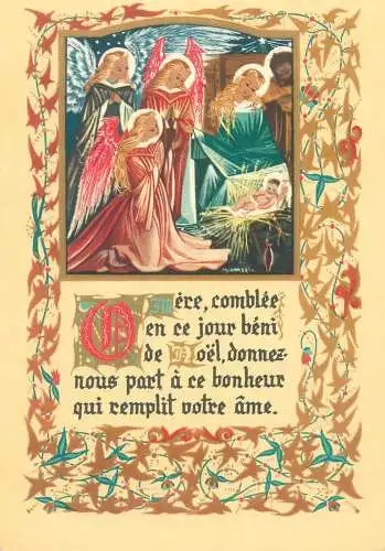 Religion Nativity scene magus Christianity beliefs Holy Family postcard