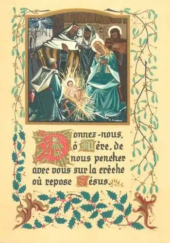 Religion Nativity scene Christianity beliefs Holy Family postcard