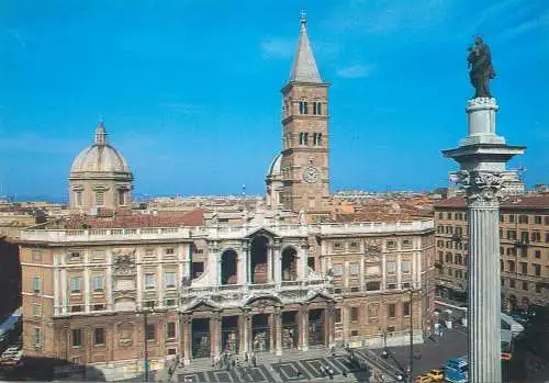 Europe Italy Rome St Maria Maggiore basilica clocktower postcard