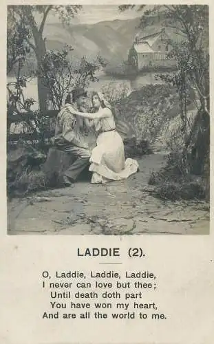 Laddie poem hug love embrace landscape postcard