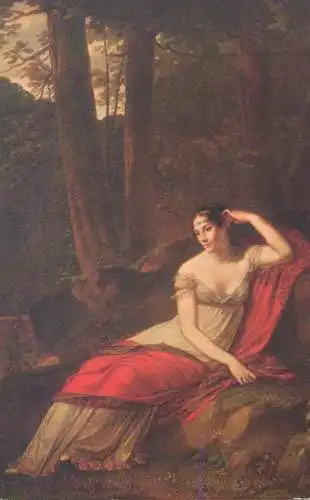 Painting Louvre museum ecole francaise Pierre Paul Prud'Hon picture of the Empress Josephine Postcard