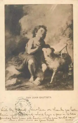 Painting San Juan Bautista Murill Hauser Menet 1921 Postcard