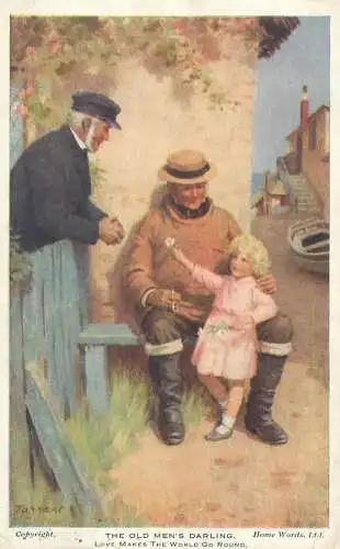 Painting Tarrant The old men's darling 1923 Postcard