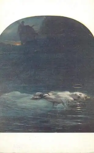 Painting H dit Paul Delaroche the young martyr Postcard