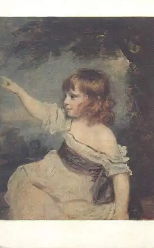 Painting J. Reynolds portrait of Master Hare Paris Lapina Louvre museum Postcard