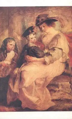 Painting Pierre Paul Rubens portrait Helene Fourment Postcard