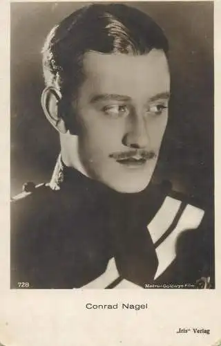 Movie Film start actors Conrad Nagel Metro Goldwyn Film postcard