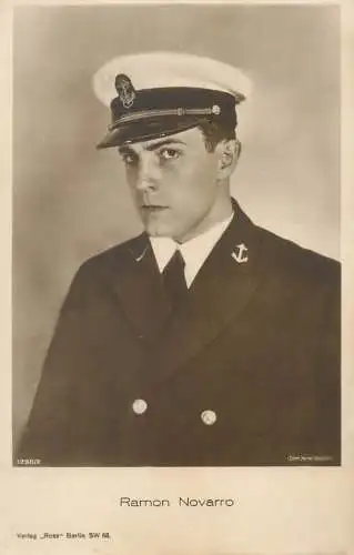 Movie Film start actors Ramon Navarro navy uniform postcard