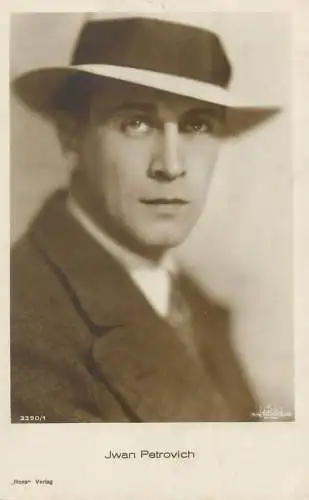 Movie Film start actors Jwan Petrovich hat postcard