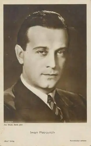 Movie Film start actors Iwan Petrovich Alex Binder Berlin photo postcard