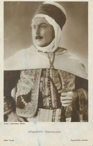 Movie Film start actors Wladimir Gaidarow Berlin arab costume postcard
