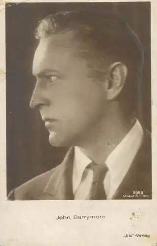 Movie Film start actors John Barrymore postcard