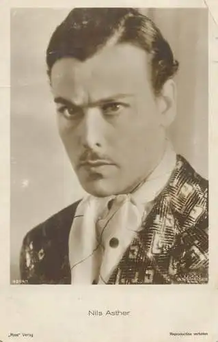 Movie Film start actors Nils Asther postcard