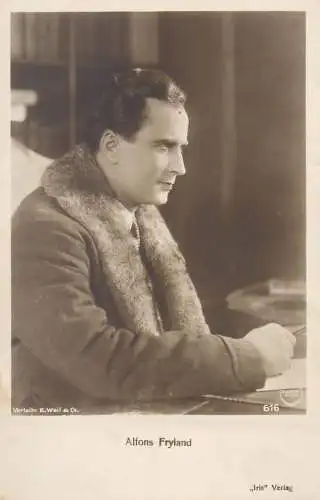Movie Film start actors Alfons Fryland postcard