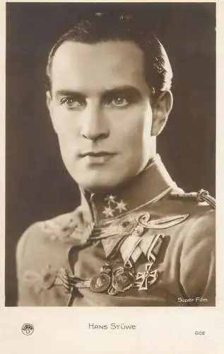 Movie Film start actors Hans Stuwe ww1 military uniform postcard