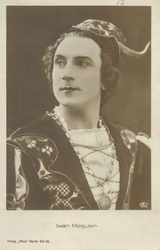 Movie Film start actors Ivan Mosjukin Berlin postcard