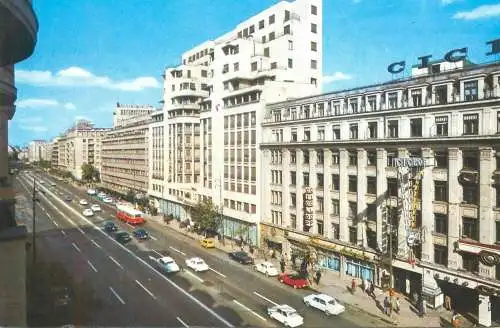Post card Romania Bucuresti B-dul g-ral Magheru