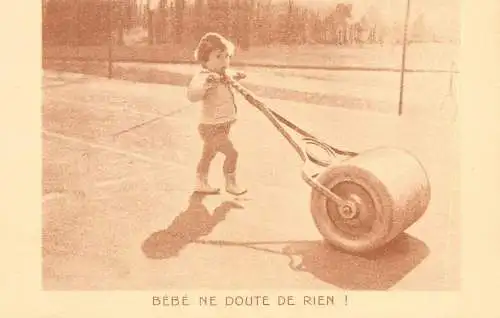 cpa enfants bebe ne doute de rien