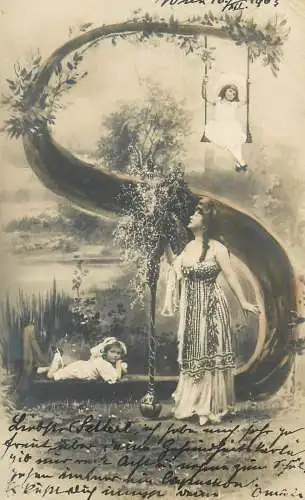 Surrealisme enfants alphabet letter " S " fantasy ca.1903