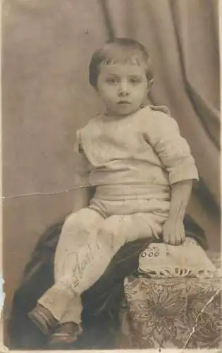 Children portraits photo card 2 year old boy postcard