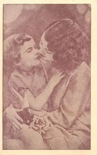 Romania carta postala glamour woman & daughter