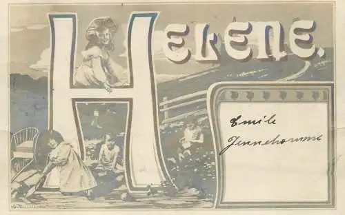Children scenes Helene name surrealisme enfants ca. 1900