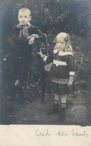 Belgique Cul-des-Sarts studio photo Jules Robin ca.1918 children portrait family group