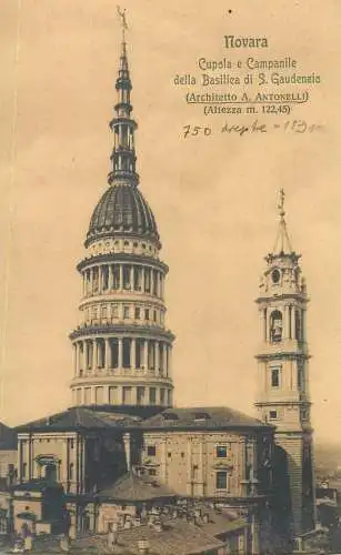 Italia Novara cupola e campanile della Basilica di S. Gaudenzio