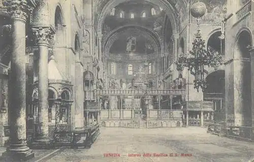 Italia Venezia interno della Basilica di S. Marco 1914