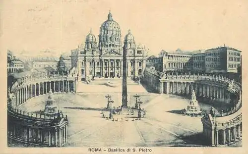 Italia Roma Basilica San Pietro 1929