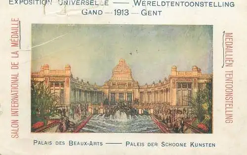 Exposition Universelle Gand 1913 Palais de Beaux-Arts ( crease )