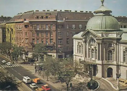 Europe Hungary Budapest Saint Stephen ring theater of Gaiety 1985 postcard